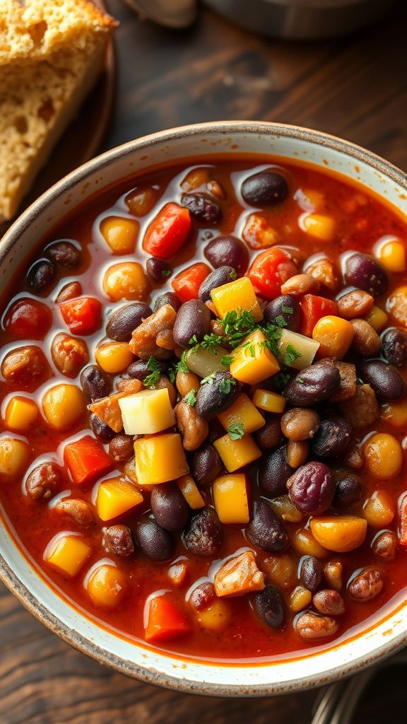 Hearty Multi-Bean Chili  