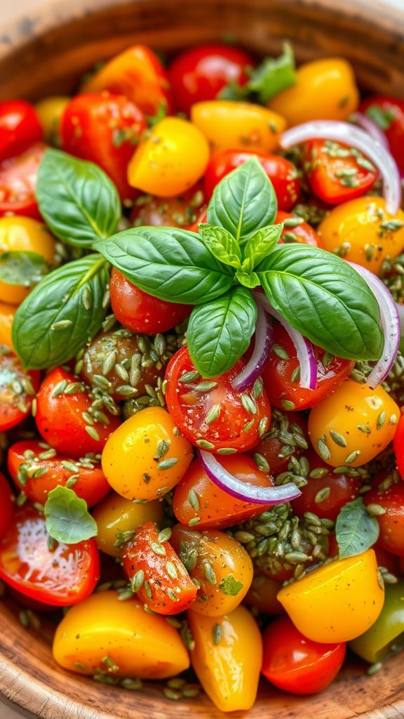 Hemp Seed and Cherry Tomato Salad  