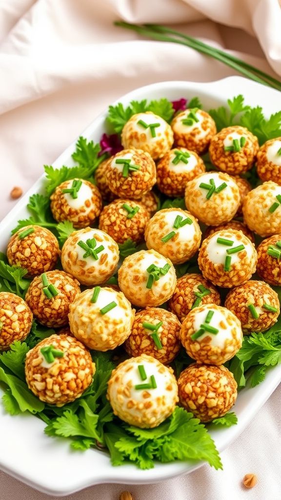 Herb-Infused Cheese Ball Bites  