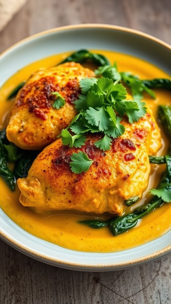 Herb-Infused Coconut Curry Chicken