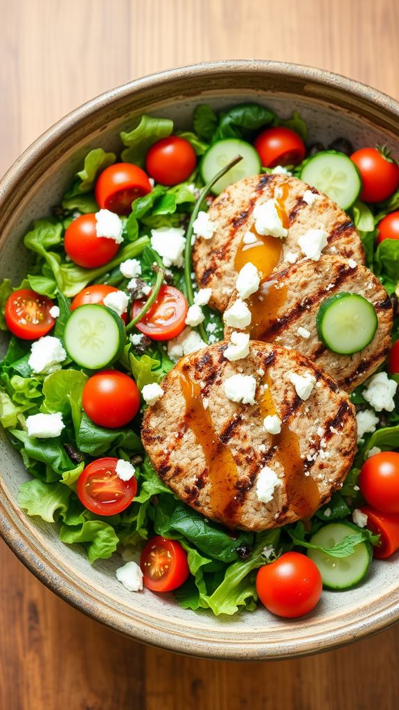 Herb-Infused Turkey Burger Salad