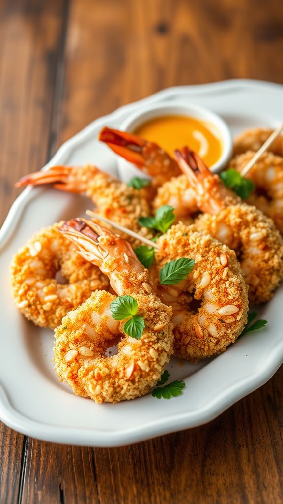 Herbed Almond-Crusted Shrimp  