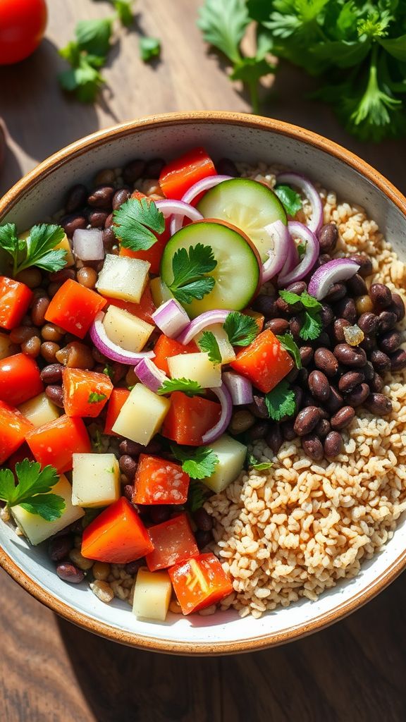 Herbed Lentil and Bean Grain Bowl