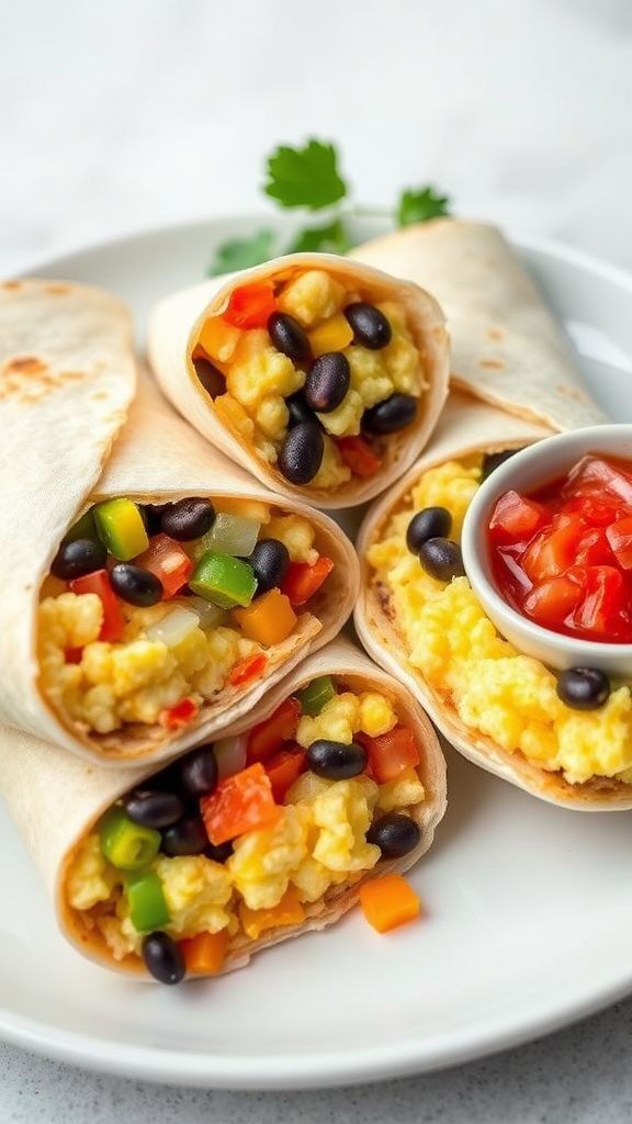 High-Protein Egg and Bean Breakfast Burrito  