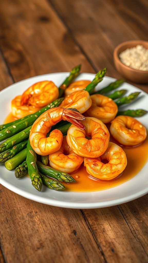 Honey Garlic Shrimp and Asparagus