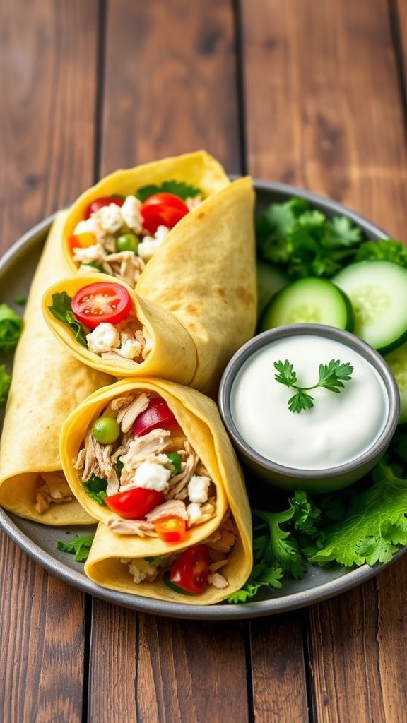 Instant Pot Greek Chicken Wraps