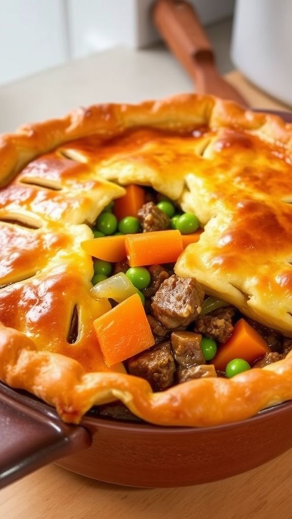 Irish-American Beef and Vegetable Pot Pie  