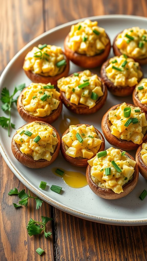 Irish Cheddar and Herb Stuffed Mushrooms  