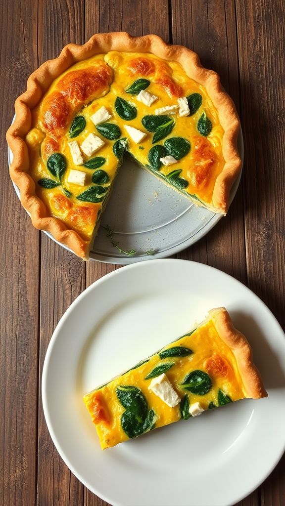 Irish-inspired Spinach and Feta Quiche