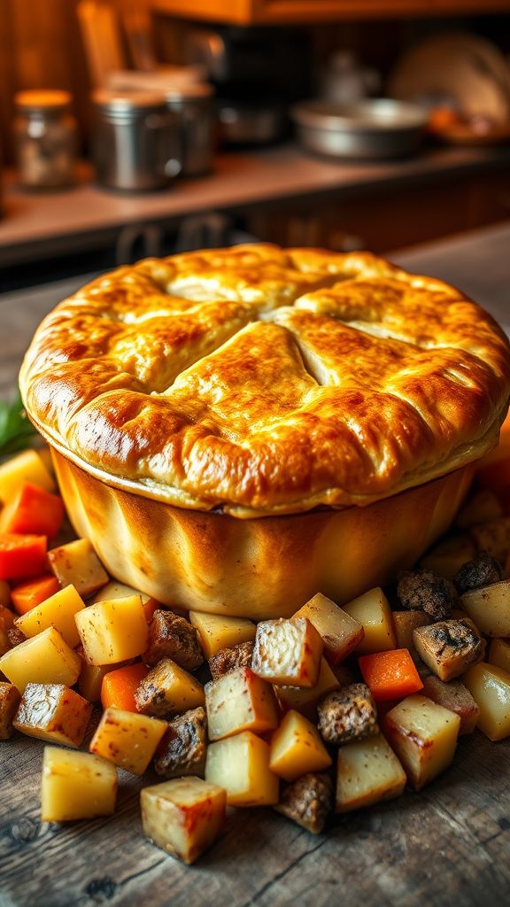 Irish Lamb Pie with Root Veggies  