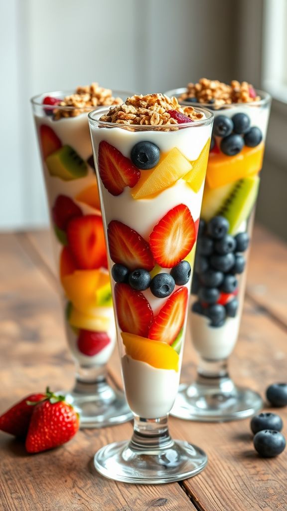 Irish Rainbow Fruit Parfait  