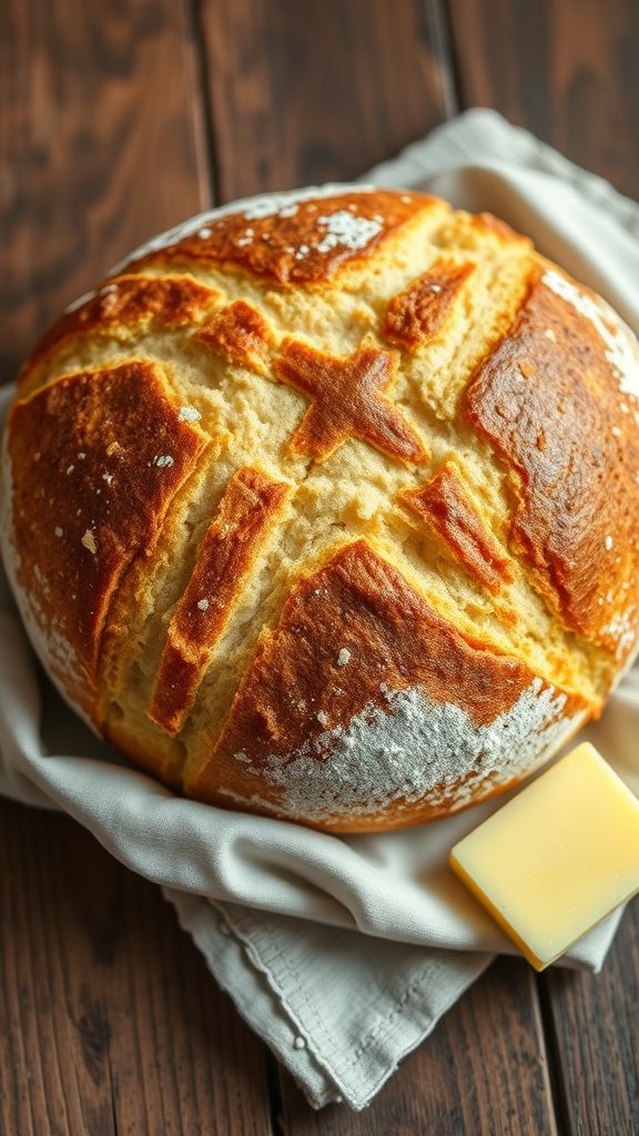 Irish Soda Bread with a Golden Crust  