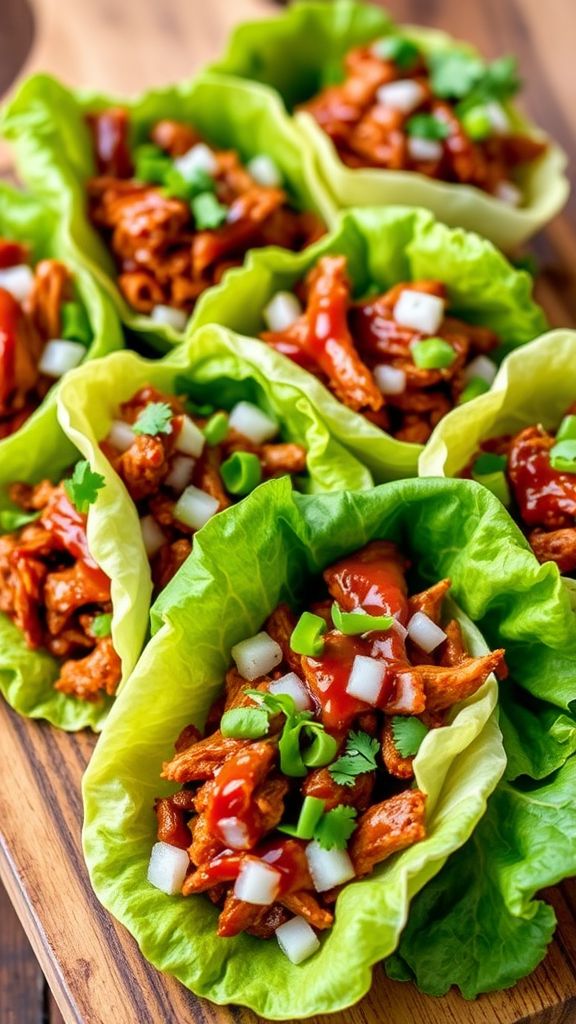 Keto BBQ Pulled Pork Lettuce Wraps