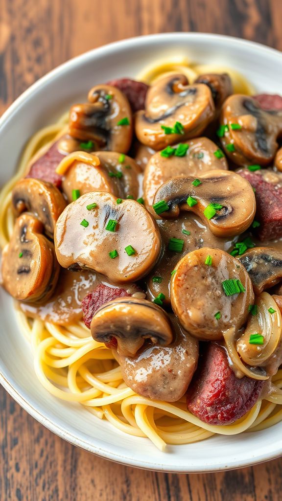 Keto Beef Stroganoff in a Jiffy