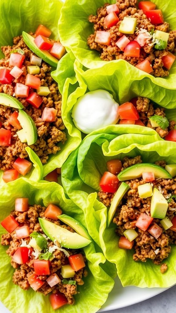 Keto Beef Taco Lettuce Wraps  