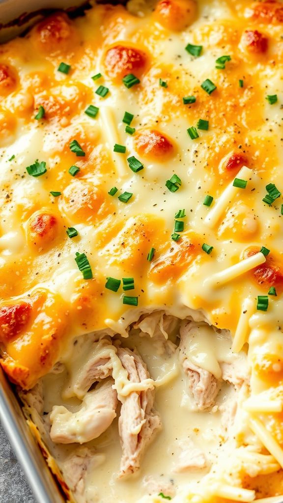 Keto Chicken Alfredo Bake