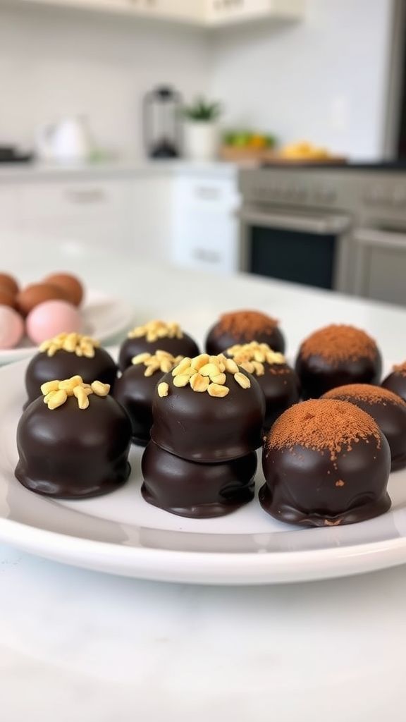 Keto Chocolate Peanut Butter Fat Bombs  