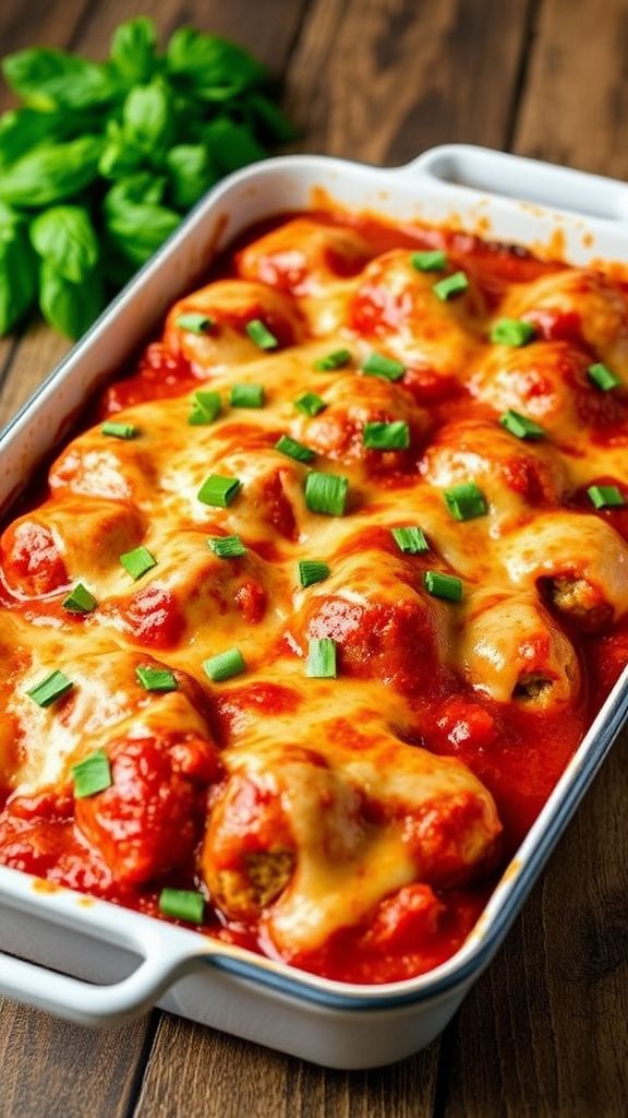 Keto Meatball Sub Casserole  