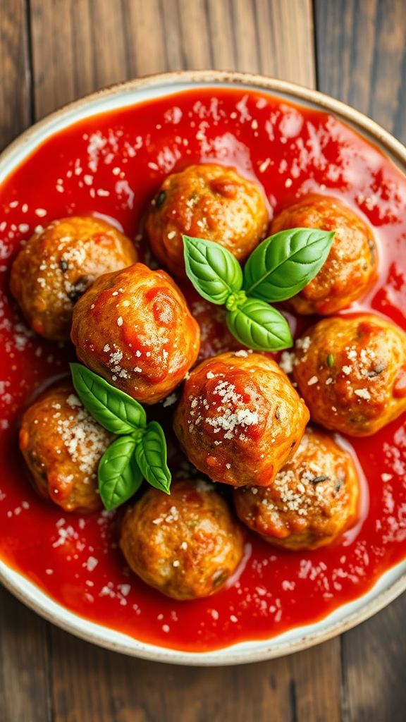 Keto Meatballs in Marinara Sauce