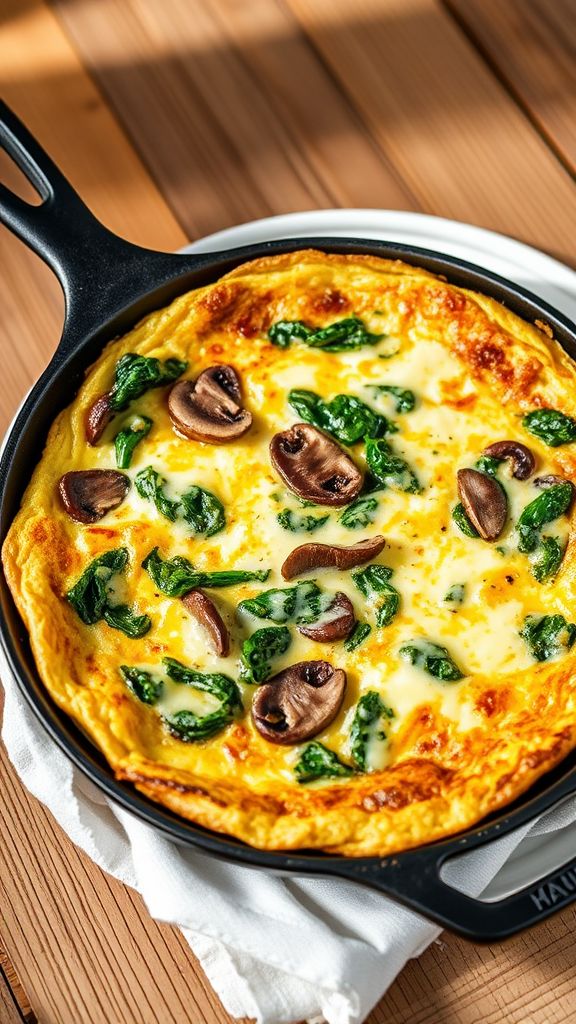 Keto Mushroom and Spinach Frittata