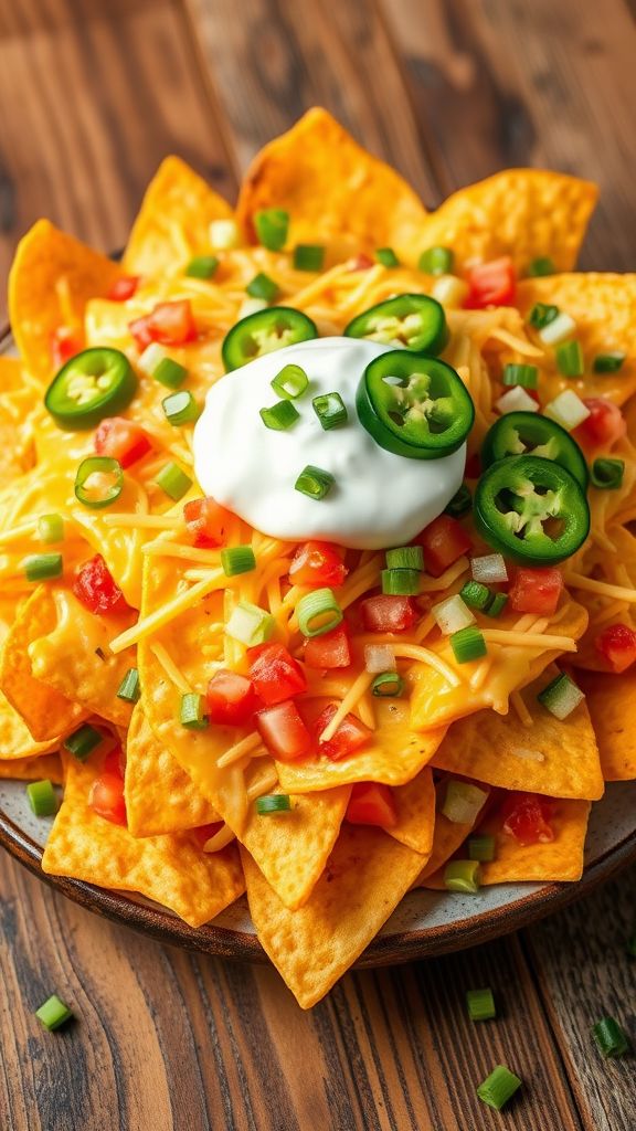 Keto Nachos with Cheese and Jalapeños  