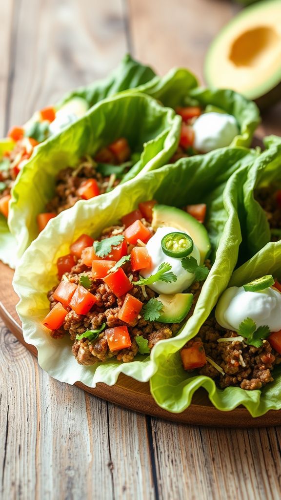 Keto Taco Lettuce Wraps  