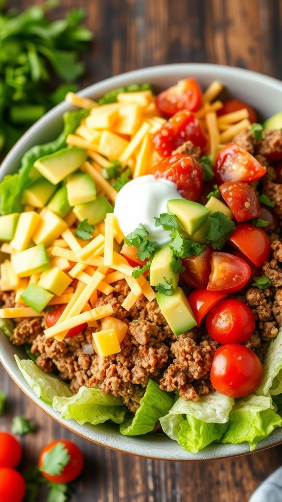 Keto Taco Salad Bowl