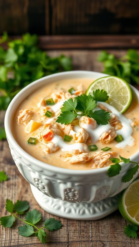 Keto White Chicken Chili with Coconut Cream