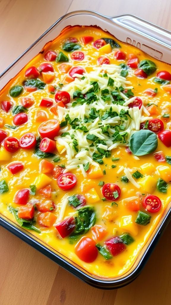 Layered Egg and Veggie Casserole  