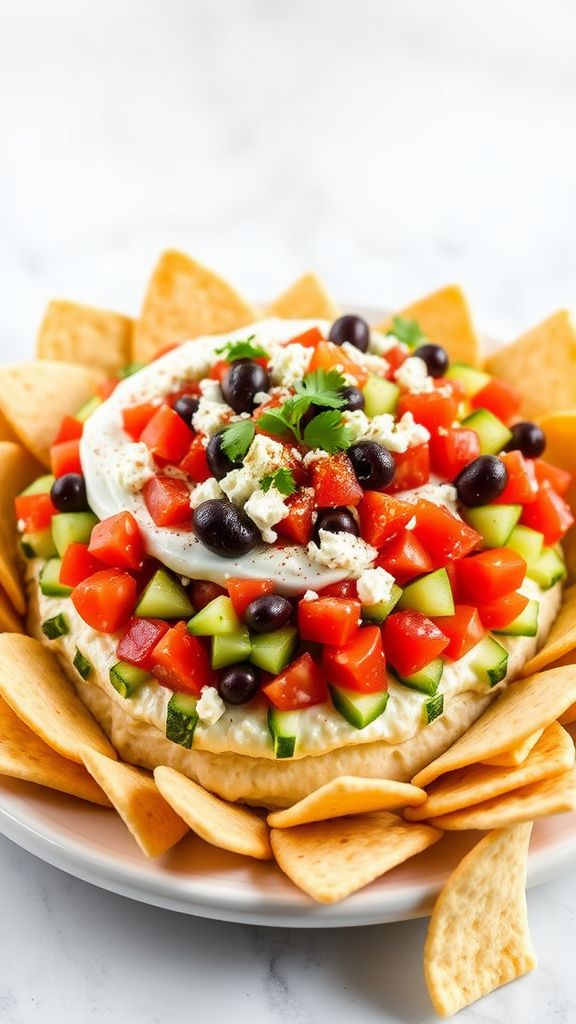 Layered Mediterranean Dip Fiesta