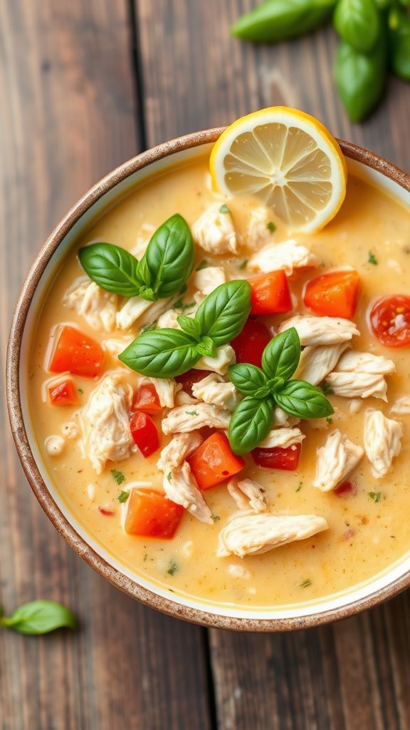 Lemon Basil Keto White Chicken Chili Fusion