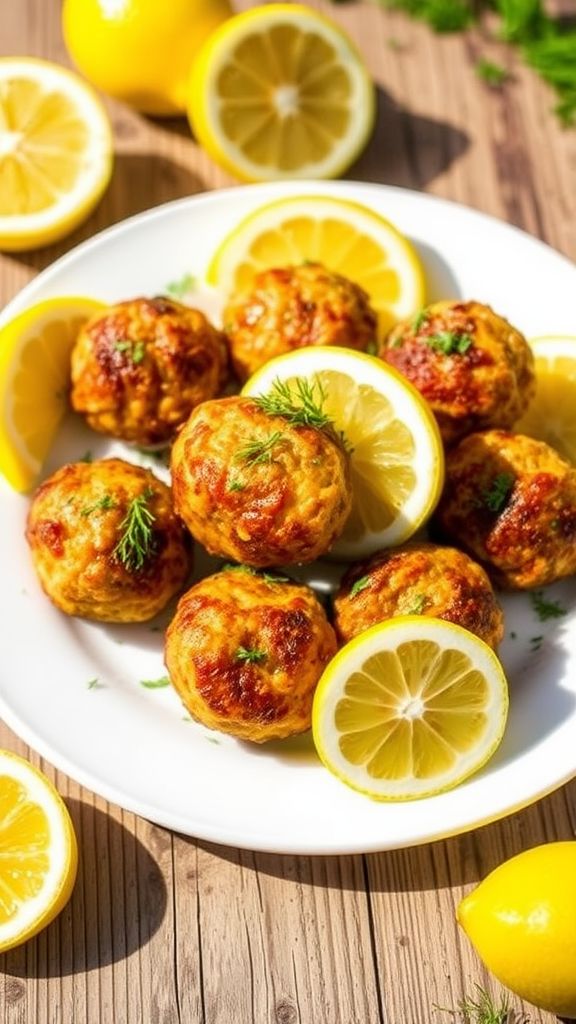 Lemon Dill Salmon Meatballs