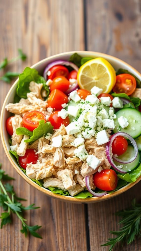 Lemon Garlic Herb Chicken Salad