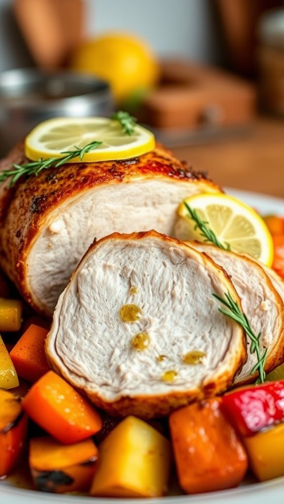 Lemon Garlic Roasted Pork Tenderloin