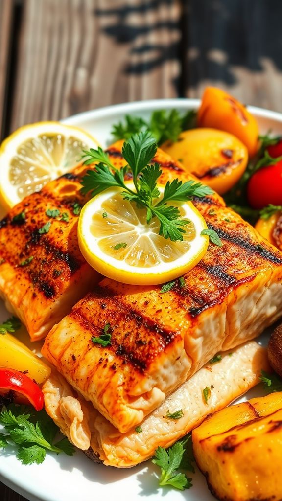 Lemon Herb Grilled Salmon  