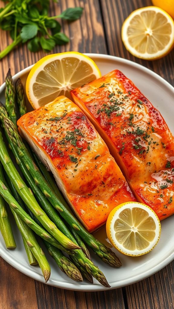 Lemon Herb Salmon with Asparagus