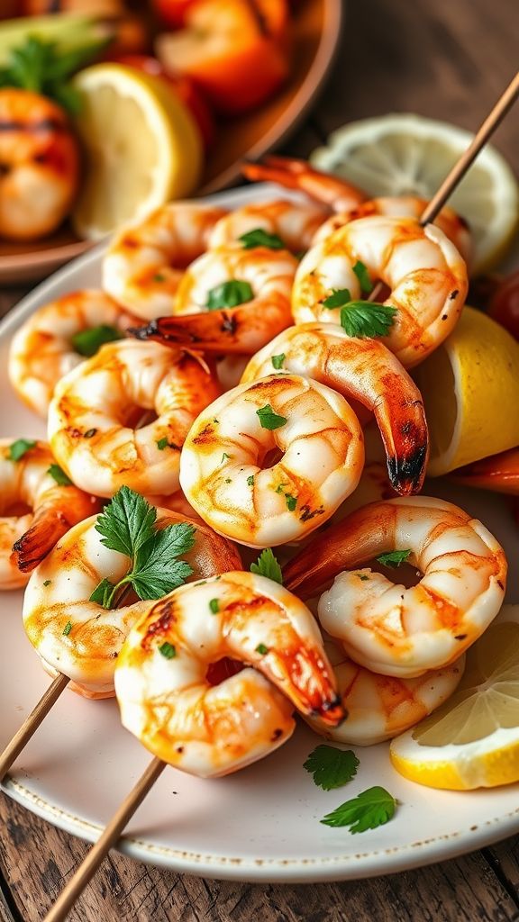 Lemon Herb Shrimp Skewers