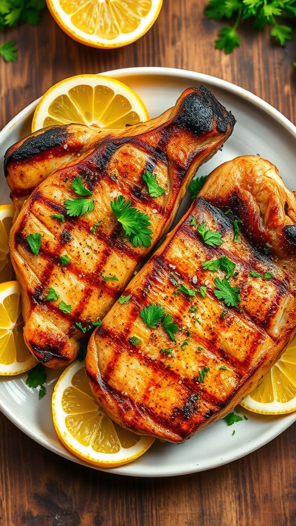 Lemon Pepper Grilled Pork Chops  