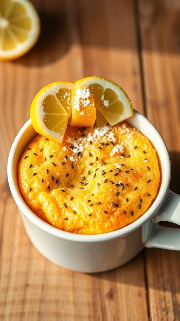 Lemon Poppy Seed Keto Mug Cake