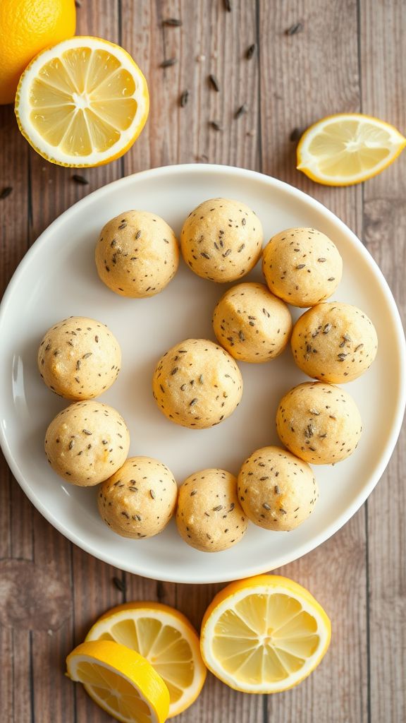 Lemon Poppy Seed Protein Bites  