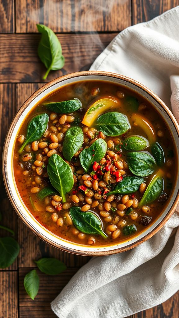 Lentil and Spinach Soup