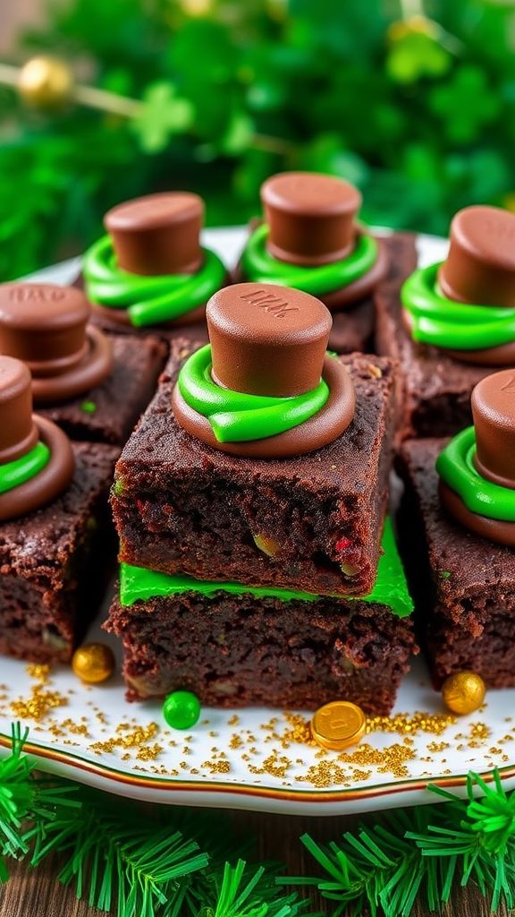 Leprechaun Hat Brownies  