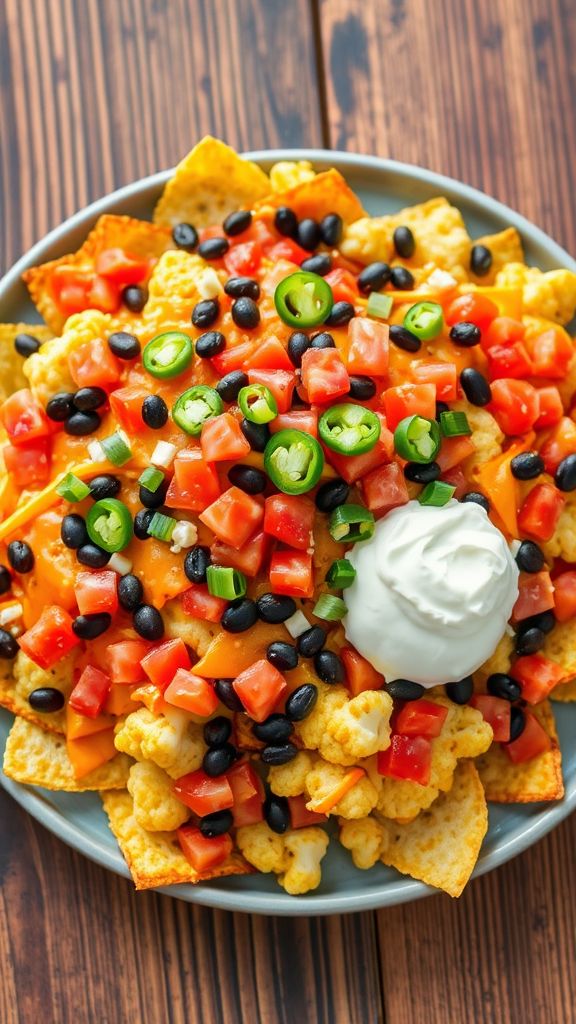 Loaded Cauliflower Nachos  