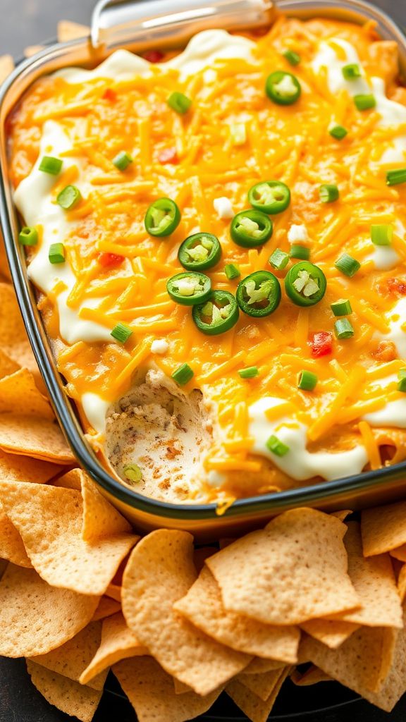 Loaded Nacho Dip with Cheesy Goodness  