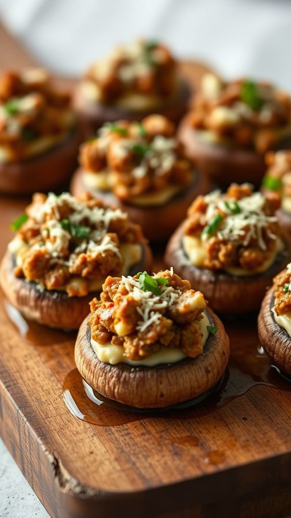 Low-Carb Stuffed Mushrooms with Sausage