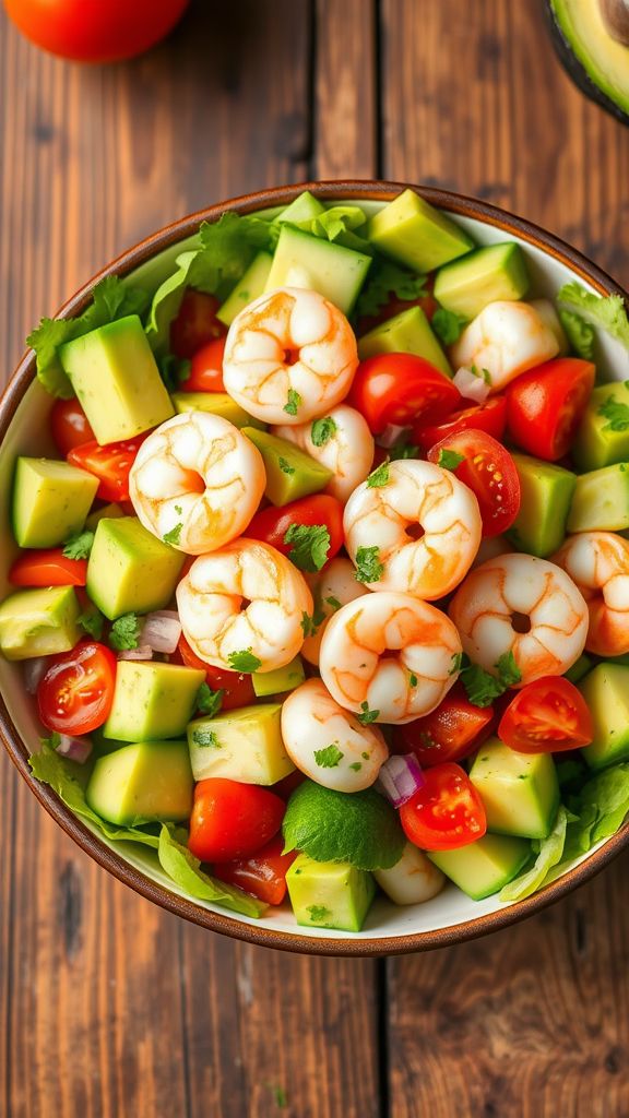 Low-Cost Shrimp and Avocado Salad  