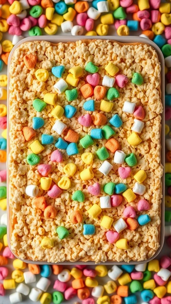 Lucky Charm Rice Krispie Treats  