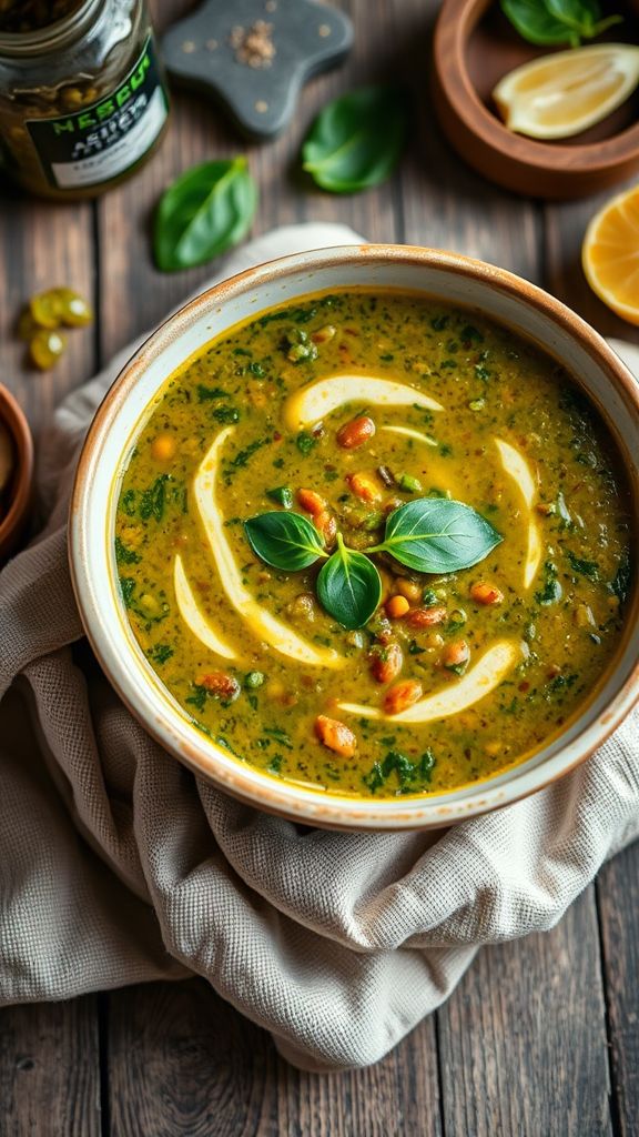 Masoor Dal and Spinach Soup