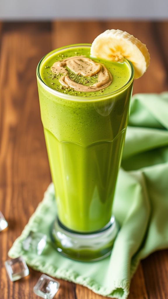 Matcha Almond Butter Smoothie  