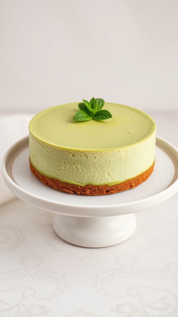 Matcha Green Tea Keto Cheesecake  